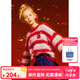 ELLE KIDS童裝 撞色條紋刷毛繡花毛球毛衣女童節(jié)日氛圍套頭針織衫 紅粉條 165 (M)