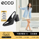 愛(ài)步（ECCO）包頭涼鞋女 夏季優(yōu)雅媽媽百搭透氣粗跟高跟鞋 雕塑222713 黑色22271301001 37
