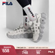 FILA 斐樂(lè)官方女鞋可頌面包鞋復(fù)古老爹鞋2024冬季新款厚底鞋運(yùn)動(dòng)鞋 微白/銀器灰-WA 38