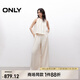 ONLY2025夏季新款時尚氣質(zhì)輕薄寬松亞麻套裝休閑褲女|125244004 A44銀樺灰色 XS