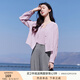 香影米白色薄款襯衫上衣女2025夏季新款吊帶兩件套慵懶風(fēng)寬松襯衣 紫色 L 165/88A/110-125斤