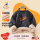 Classic Teddy精典泰迪童裝兒童加絨衛(wèi)衣男女童加厚保暖上衣百搭冬裝 碳灰 160 