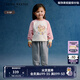 Teenie Weenie Kids小熊童裝25年新款女寶寶圓領(lǐng)印花衛(wèi)衣衛(wèi)褲套裝 粉色 100 cm