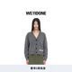 WE11DONE【熱銷補(bǔ)貨】中性男女同款字母logo針織開衫 炭灰色 S