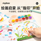 彌鹿（MiDeer）兒童指印畫(huà)繪畫(huà)畫(huà)本可水洗涂鴉畫(huà)冊彩色印泥手指畫(huà)顏料 指印創(chuàng  )想繪畫(huà)本：春日花花