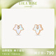 LOLA ROSE羅拉玫瑰常春藤孔雀石葉片耳釘女耳墜生日禮物節(jié)日禮物送女友 LR60038-白母貝