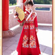 奧蒙威兒童漢服男童冬季中國風(fēng)唐裝男孩古風(fēng)拜年服國學(xué)服古裝加厚SMD07 紅色 140