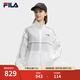 FILA 斐樂(lè )官方女士梭織外套2025夏新款時(shí)尚休閑簡(jiǎn)約立領(lǐng)寬松上衣 云菇白-WT L 170/88A/L