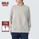 無印良品（MUJI）女式 毛圈 運(yùn)動(dòng)衫 女士衛(wèi)衣外套女款春秋 BBQ92C4S 淺灰色 S (155/80A)