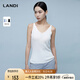 藍(lán)地（LANDI）V領(lǐng)肌理感百搭吊帶背心針織衫女修身內(nèi)搭春夏新品 乳白色 L