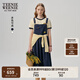Teenie Weenie小熊女裝白色連衣裙2025夏季新款清新休閑時尚學院背帶裙 藏青色 S