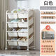 海詩(shī)圣堡玩具收納置物架兒童書(shū)報架家用寶寶繪畫(huà)書(shū)本落地儲物架子移動(dòng)推車(chē) 奶油白【雙排4層8盒】推拉順暢 【優(yōu)選碳鋼 加粗加厚】強力承重