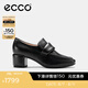 愛(ài)步（ECCO）樂(lè)福鞋女 25年新款優(yōu)雅淺口正裝單鞋粗跟高跟鞋女 型塑291903 黑色29190301001 37