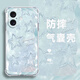 向日殼 適用蘋果16promax手機殼新款輕奢女閃亮星星iphone16四角防摔氣囊軟殼硅膠全包清新潮流保護套 透明O-波浪邊閃亮星星藍+全屏膜 蘋果16