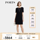 PORTS寶姿商場同款春季新品女裝領邊裝飾連衣裙LP8D064NWB011 黑色 XS (2)