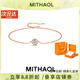 MITHAOL輕奢高級感50分莫桑鉆泡泡手鏈女銀鍍18K金生日禮物送女生 玫瑰金色手鏈【附近倉次日達】 情人節(jié)生日禮物送老婆女朋友