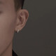 瑾之念s999足銀耳環(huán)男潮單只素圈純銀耳扣耳圈耳飾耳骨釘簡(jiǎn)約男士養耳釘 8mm 單只