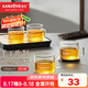 金灶（KAMJOVE）茶杯玻璃茶杯品茗杯耐熱玻璃杯 家用辦公室喝茶杯泡茶杯小茶杯 K-106/4個(gè)裝120毫升