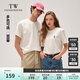 Teenie Weenie Men 小熊男裝夏季新款基礎(chǔ)純色圓領(lǐng)T恤學(xué)院風(fēng)休閑短袖 象牙白 XL 180