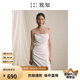 致知ZHIZHI 月當(dāng)窗 夏日抹胸裙24夏季新款女修身捏褶休閑度假 杏白茶色 M