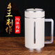 言易生日禮物 高檔銀保溫杯999足銀內(nèi)膽銀水杯銀杯子銀茶杯商務(wù)禮品杯 米白色【999足銀內(nèi)膽+證書】