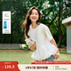 茵曼（INMAN）【涼感索羅娜】茵曼網(wǎng)紗拼接娃娃衫女2025年夏季新款花朵短袖T恤  米白色 M
