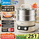美的（Midea）電蒸鍋 電煮鍋電火鍋多功能鍋家用電鍋蒸蛋器17.5升大容量多用途鍋ZGE30D82