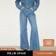 moussy&sly新品低腰闊腿褲簡約風(fēng)牛仔褲030HS011-0780 淺藍(lán)色111 XS 00000/XS