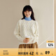 森馬毛衣女冬寬松時尚氣質圓領針織衫優(yōu)雅千鳥格套頭衫女裝內(nèi)搭 白色調00311 160/84A/M