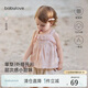 babylove【清倉】女寶寶吊帶背心夏季純棉紗布無袖t恤嬰幼兒洋氣甜美上衣