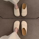 凡小如網(wǎng)面勃肯鞋包頭半拖夏季新款時尚百搭透氣度假風(fēng)涼鞋配裙子拖鞋 米色 (腳寬腳胖拍大一碼) 38