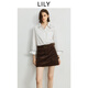 LILY2025秋新款女裝純棉貢緞法式撞色貝殼繡氣質(zhì)通勤休閑襯衫外套 601白色 M