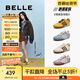 百麗（Belle）張凌赫同款彩虹豆透氣新款德訓鞋女商場款運動阿甘鞋B1U1DAM5預售 【周雨彤同色】芥末黃 (熱賣色） 38 (240mm)