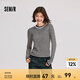 森馬（Semir）針織衫女撞色假兩件內(nèi)搭簡約時(shí)尚冬季2024套頭毛衫修身 黑白色調(diào)00491 165/88A/L