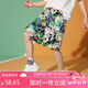 ASK JUNIOR男童褲子2025夏薄款兒童復(fù)古滿印工裝短褲沙灘風(fēng) 花色 150