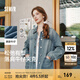 森馬（Semir）牛仔外套女中長款翻領落肩慵懶風上衣2025年春新款寬松顯瘦牛仔衣 牛仔淺黃泥染80331 S 155/80A