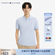 TOMMY HILFIGER【潮流多色】夏季男裝珠地棉商務(wù)休閑純色短袖T恤翻領(lǐng)POLO22109 淺藍(lán)色C1O L (推薦：150-165斤)