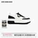 ANN ANDELMAN【張予曦同款】Arcade Blanc厚底黑白休閑皮質(zhì)增高鞋 黑色 （跟高5~6cm） 38