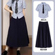 具趣學(xué)院風(fēng)連衣裙女夏季2025新款小個(gè)子jk制服學(xué)院風(fēng)減齡套裝連衣裙 半身裙+襯衫+領(lǐng)帶 【套裝】 M 91-105斤