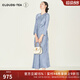浮云堂.雅」星藍(lán).新中式改良提花旗袍氣質(zhì)連衣裙女裝2025夏藍(lán)色國(guó)風(fēng)裙子 星藍(lán) S