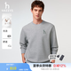 哈吉斯（HAZZYS）男裝 春季圓領(lǐng)男上衣寬松長袖T恤休閑衛(wèi)衣男ABTZE0CAX68 灰色GE XL （180/100A 50）