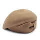 擇信羊毛蓓蕾帽女空姐帽保暖畫(huà)家帽時(shí)尚休閑貝雷帽韓版女士秋冬時(shí)裝帽 蝴蝶結-卡其 M 56-58cm