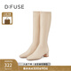 迪芙斯（D:FUSE）【店長(zhǎng)力推】新款冬季新款長(zhǎng)靴女方頭彈力瘦瘦靴及膝靴長(zhǎng)筒靴女 溫柔米白（主推款長(zhǎng)靴） 36