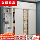 久耀2025新款臥室家用推拉門衣柜整體組合輕奢實(shí)木質(zhì)奶油白色移門衣櫥 1.2米單衣柜