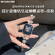 表帶哥適用蘋果手表s10表帶手鏈鏈條鑲鉆皇冠蝴蝶女士apple watch S9/8/7iwatch series se玫粉