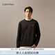 Calvin KleinJeans春秋男士休閑通勤簡約ck字母印花純棉寬松長袖T恤J326901 BEH-太空黑 L