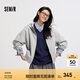 森馬（Semir）森柔棉|商場同款外套女純色寬松慵懶2025秋新款連帽夾克休閑 中花灰00510 M