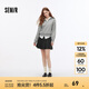 森馬（Semir）半身裙女百搭學(xué)院風(fēng)顯瘦短裙俏皮小個(gè)子秋灰色格子百褶裙時(shí)尚 灰色調(diào)00422 M