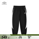 茵寶（Umbro）【潘瑋柏同款】運(yùn)動(dòng)長(zhǎng)褲時(shí)尚拼接寬松抽繩束腳復(fù)古街頭男款休閑褲 凝眸黑 L