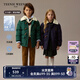Teenie Weenie Kids小熊童裝24冬男女童仿羊羔毛翻領(lǐng)厚三防羽絨服 藏青色 110